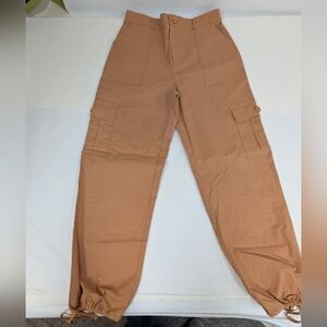 Lepunuo Orange Brown Pull On Jogger Cargo Pants Large [78]